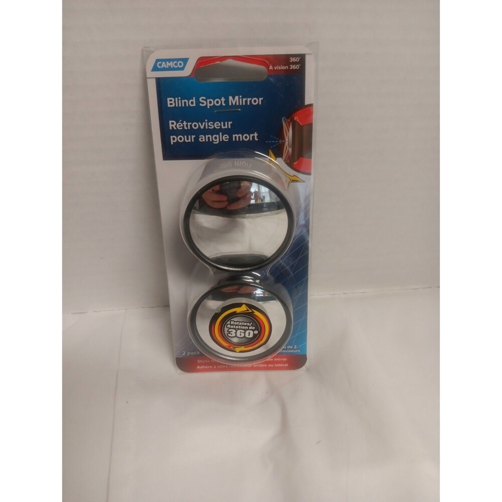 Camco Blind Spot Mirrors 1.75in Round 360 Degree 2 pack 25593